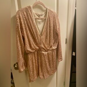 Copper Gold Sequins Romper